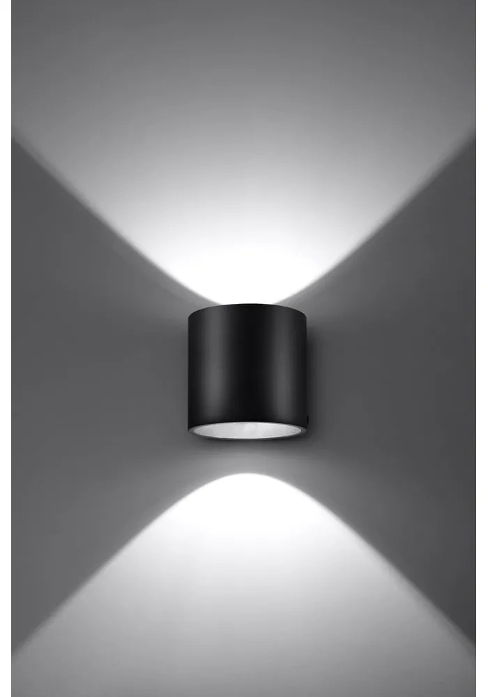 Czarny kinkiet Sollux Roda