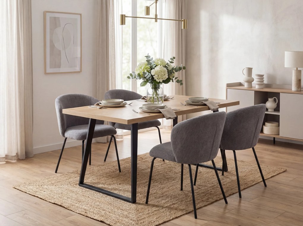 Krzesło do jadalni KEVIN VARDO szare