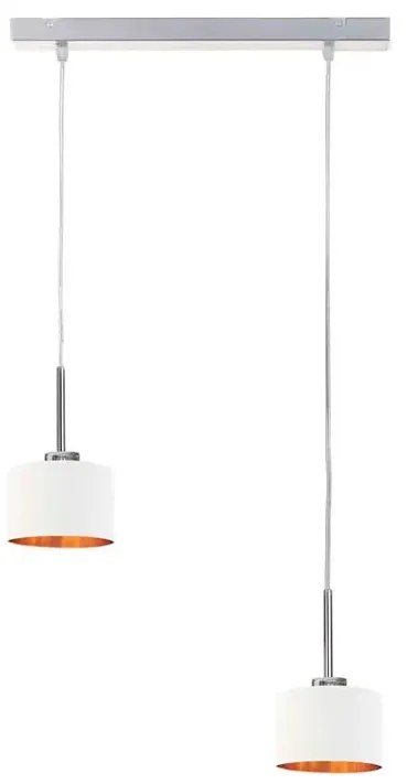 Lampa wisząca z abażurami na chromowanym stelażu - D1-W76