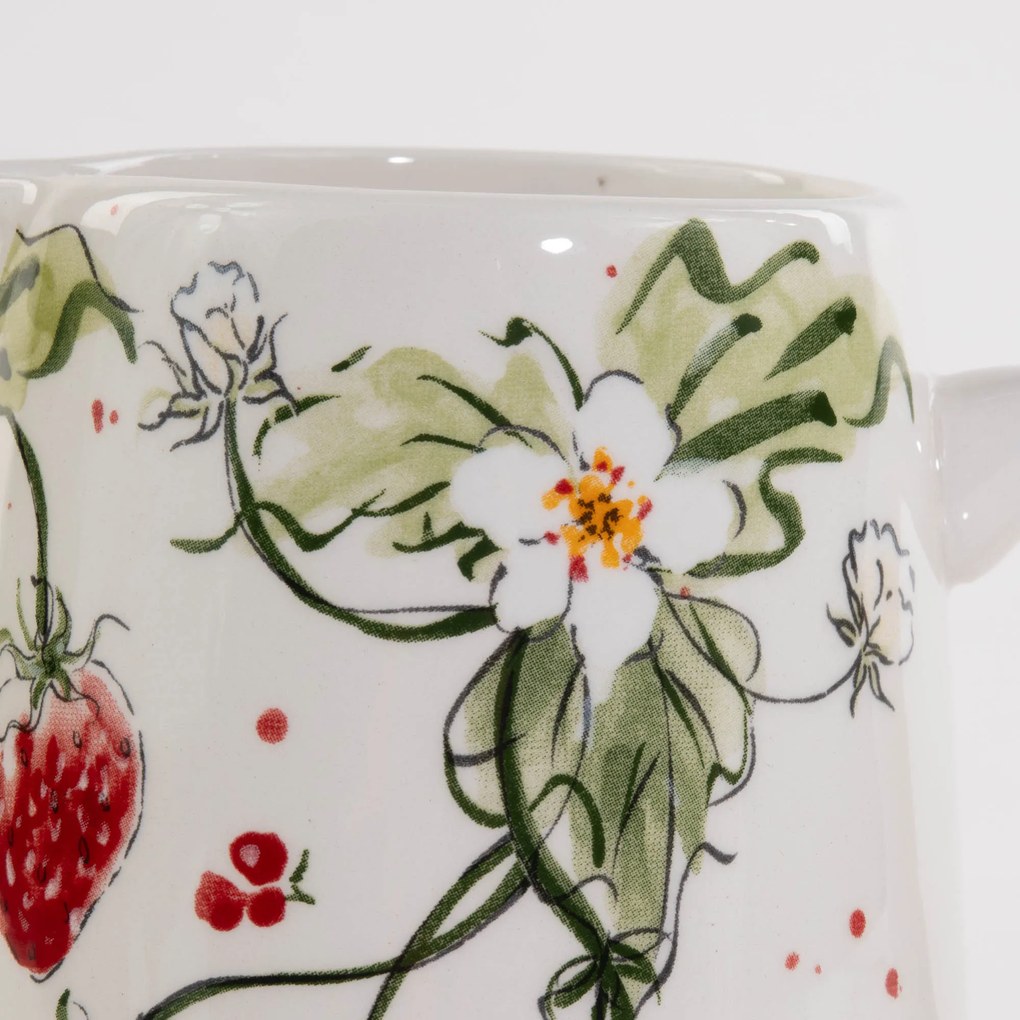 Dzbanek ceramiczny STRAWBERRY, w truskawki, 600 ml