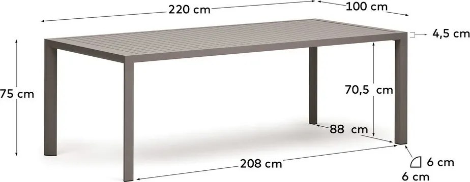 Stół ogrodowy 100x220 cm Culip – Kave Home
