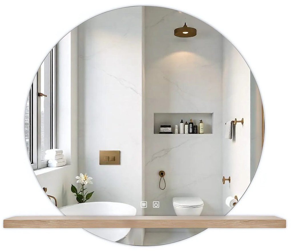 LUSTRO ŚCIENNE LED Z PÓŁKĄ 60cm 102
