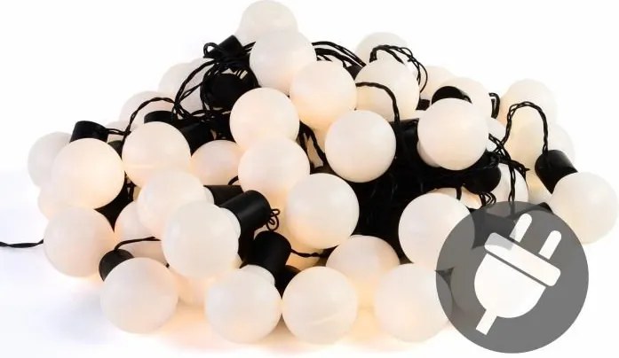 Oświetlenie ogrodowe 50 LED ciepłe białe