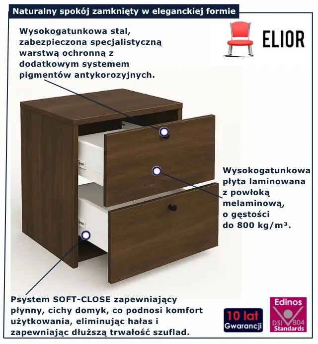 Szafka łazienkowa pod umywalkę ciemny orzech T5-W10