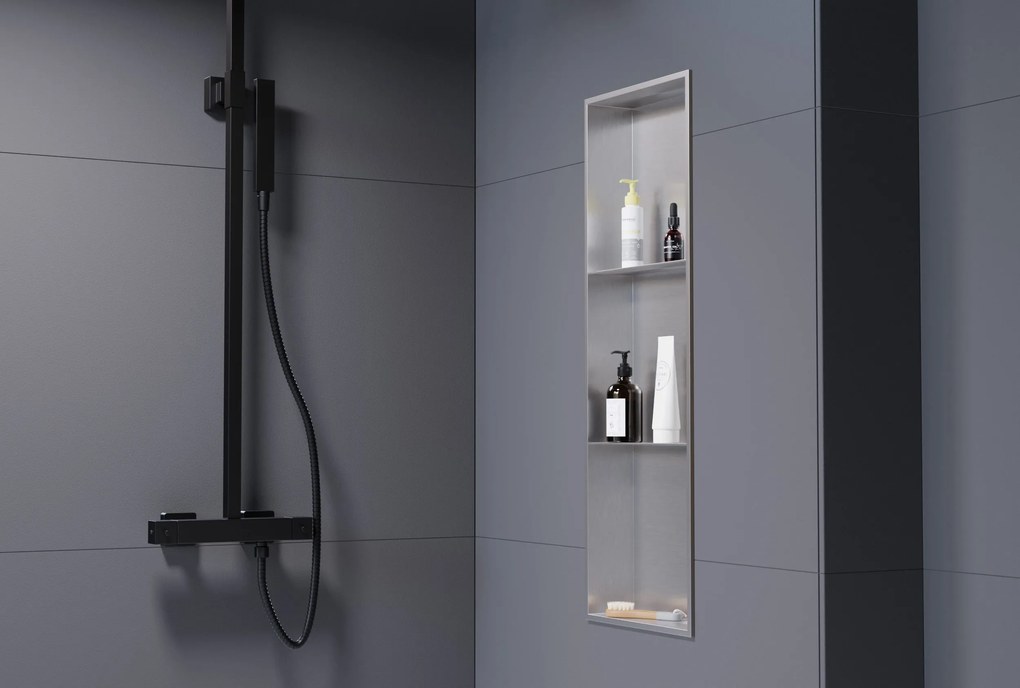 Półka wnękowa ścienna ze stali nierdzewnej NT309010X