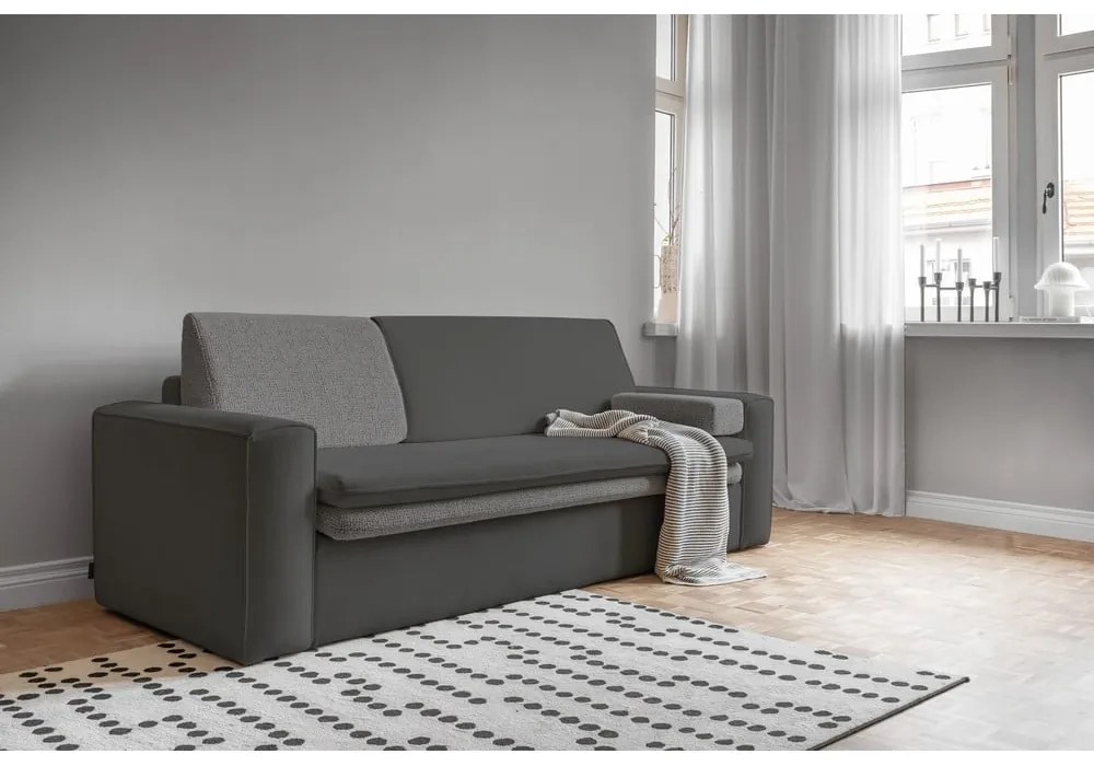 Ciemnoszara rozkładana sofa 237 cm Wilson – Miuform