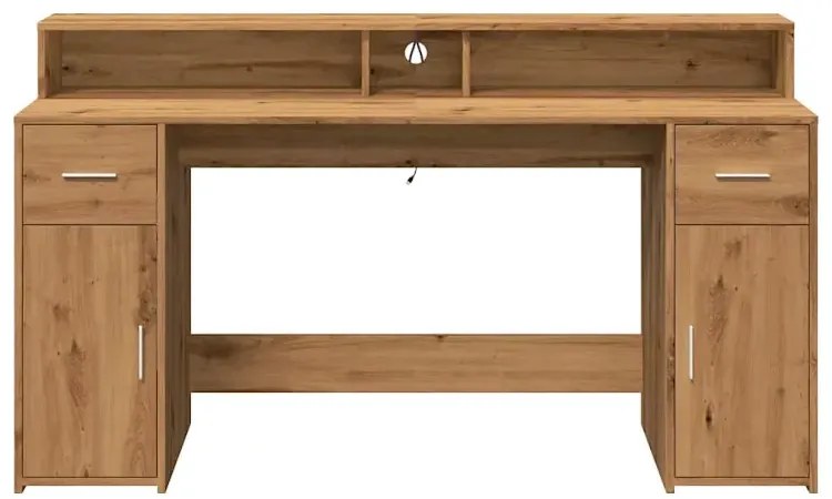 Biurko podświetlane 160 cm dąb artisan D9-A74