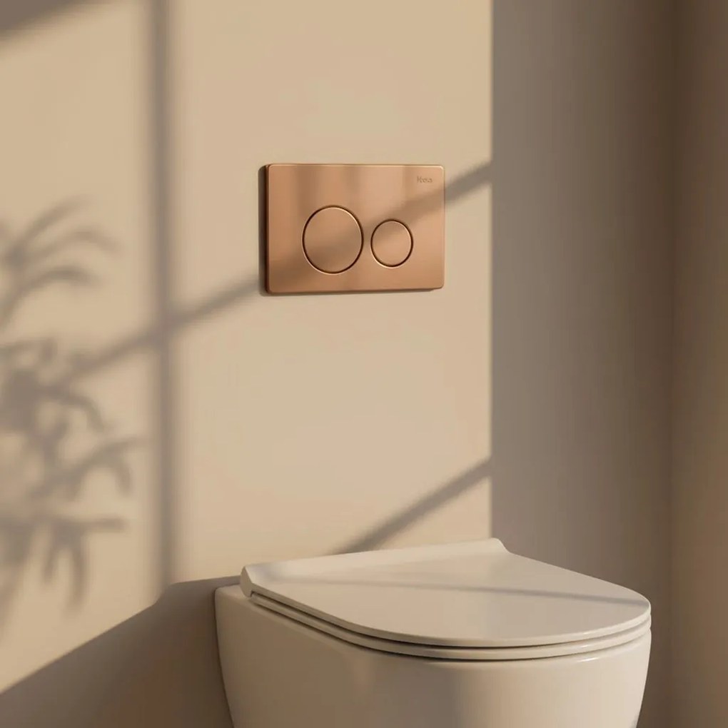 Stelaż zestaw podtynkowy K011A-Q do mis WC z przyciskiem I Miedź Szczotkowana