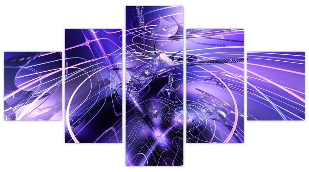 Obraz abstrakcji technicznej (125x70 cm)
