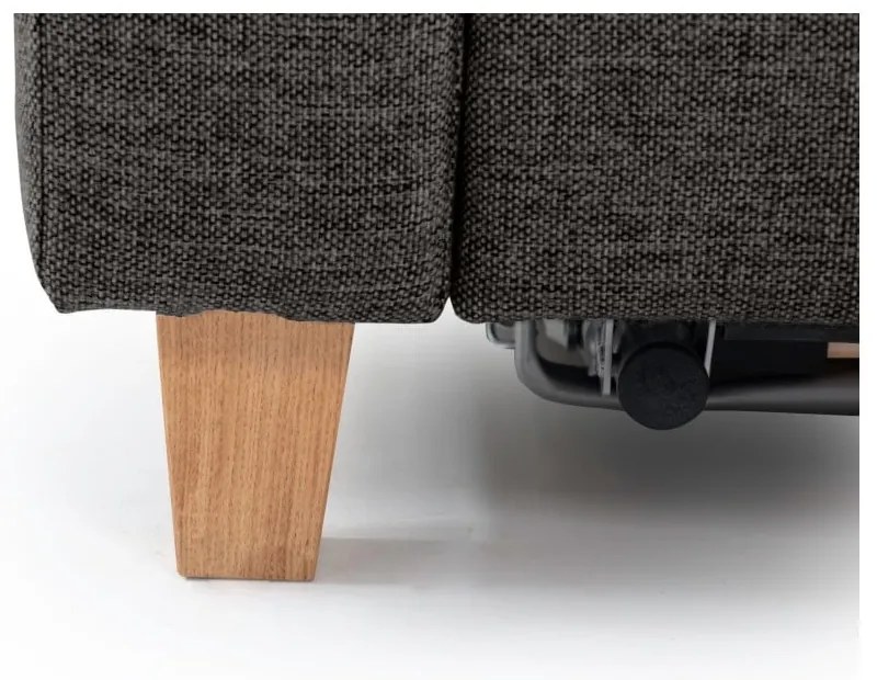 Antracytowa rozkładana sofa Scandic Sonia