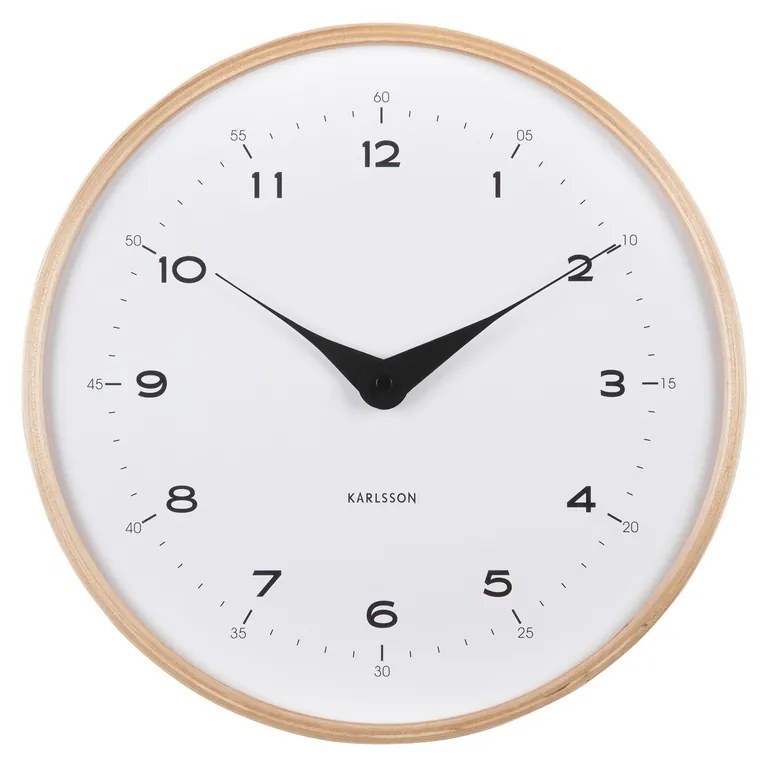 Zegar ścienny Karlsson 5995WH biały, śr. 30 cm