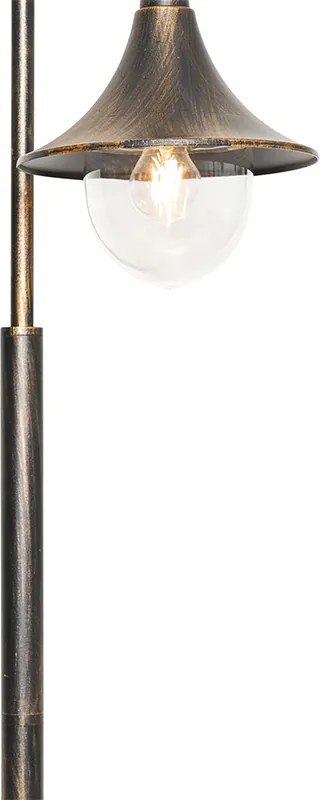 Klasyczny lampion zewnętrzny antyczne złoto 125 cm IP44 - Daphne