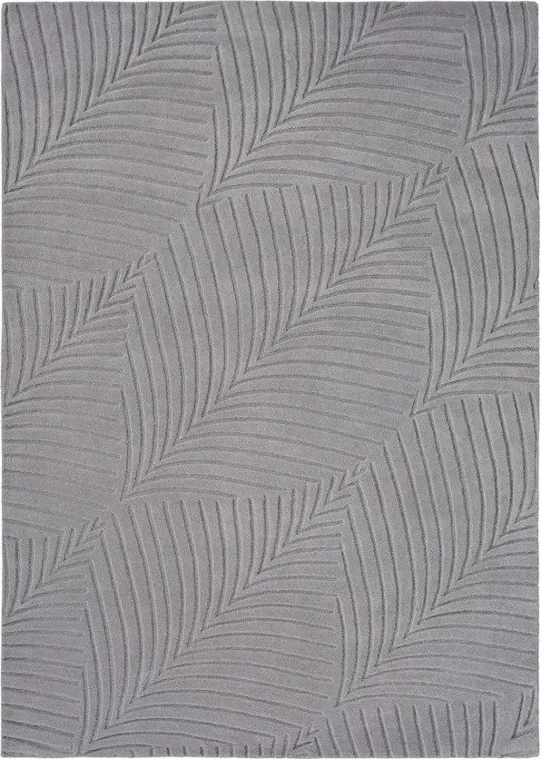 Miękki dywan z wełny w kolorze szarym Folia