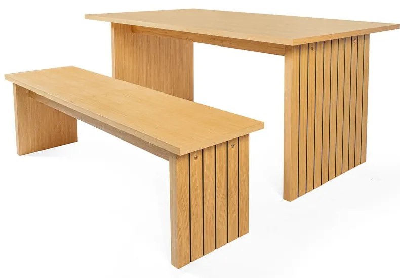 Stół z blatem w dekorze dębu 90x160 cm Stripe – Woodman