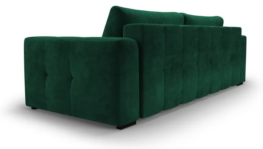 Zielona aksamitna rozkładana sofa Milo Casa Luca