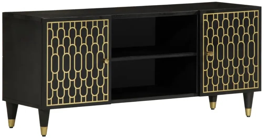 Czarna niska szafka pod telewizor T1-M09