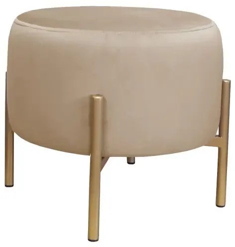 Pufa WILFRED MG VELVET beżowa/złota ATOS