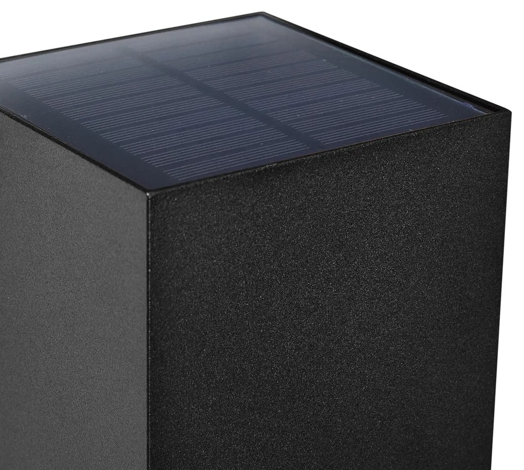 Zewnetrzna Zewnętrzna lampa ścienna czarna z LED IP65 Solarna - Charlene Nowoczesny Oswietlenie zewnetrzne