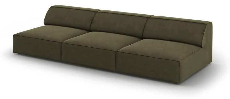 Zielona aksamitna sofa 240 cm Jodie – Micadoni Home