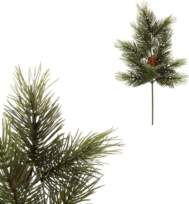 Zestaw gałęzi sosnowych z szyszkami, 50 cm, 2 szt., zielony