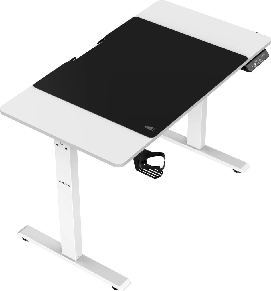 Elektryczne biurko do pracy z regulacją wysokości Egon 110x60 cm białe
