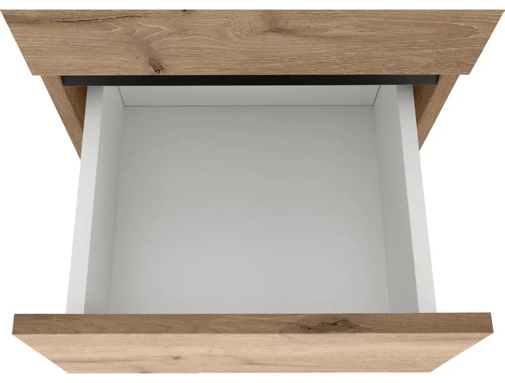 Wysoka wąska szafka łazienkowa w dekorze dębu 38x130 cm Wisla – Støraa