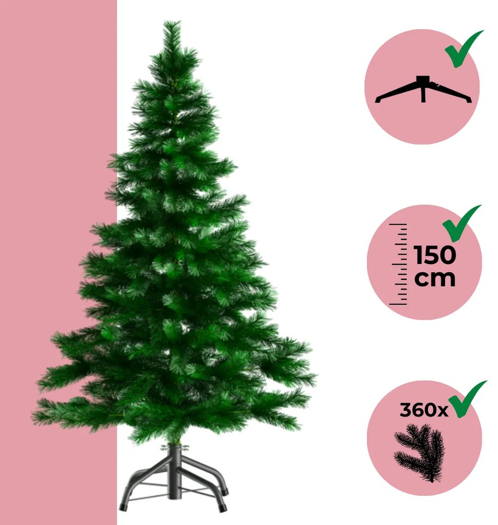 Jurhan Sztuczna choinka RUDOLPH, 150 cm, zielona