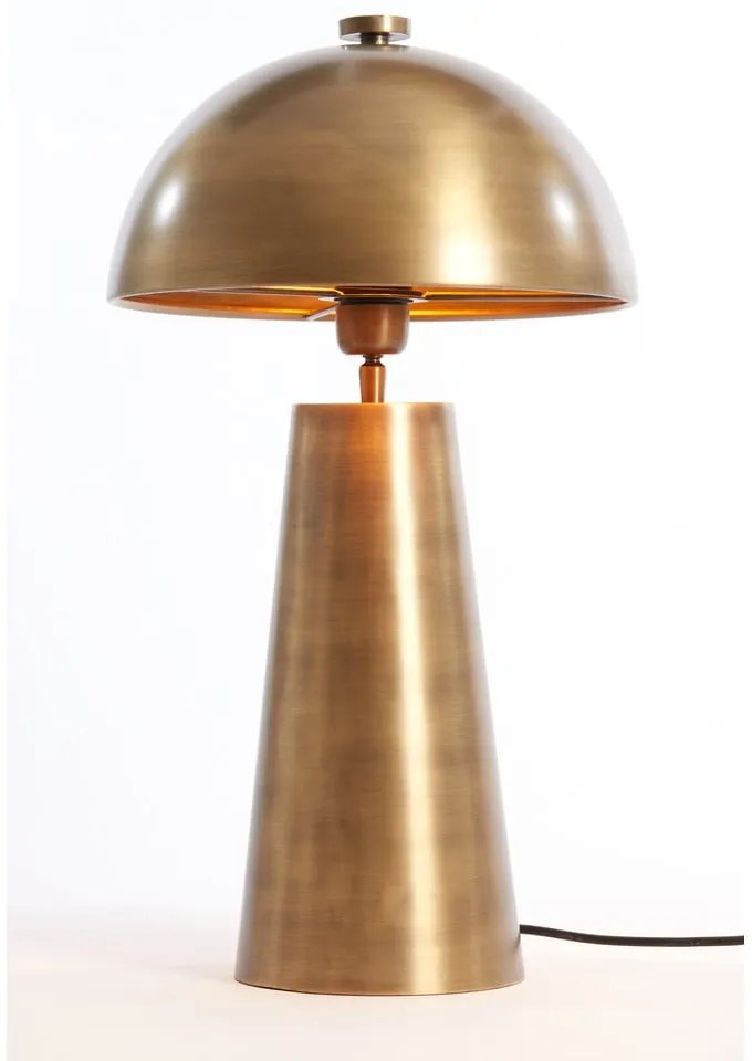 Lampa stołowa w kolorze brązu z metalowym kloszem (wysokość 52 cm) Dita – Light & Living