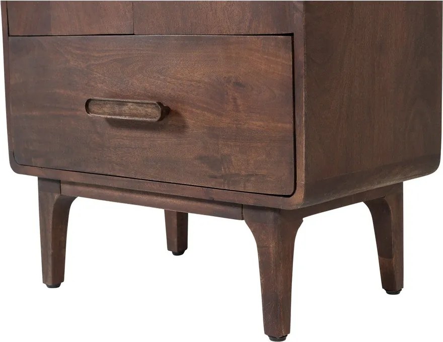 Szafka z litego drewna mango w ciemnym naturalnym kolorze 60x200x35 cm Liya – WOOOD