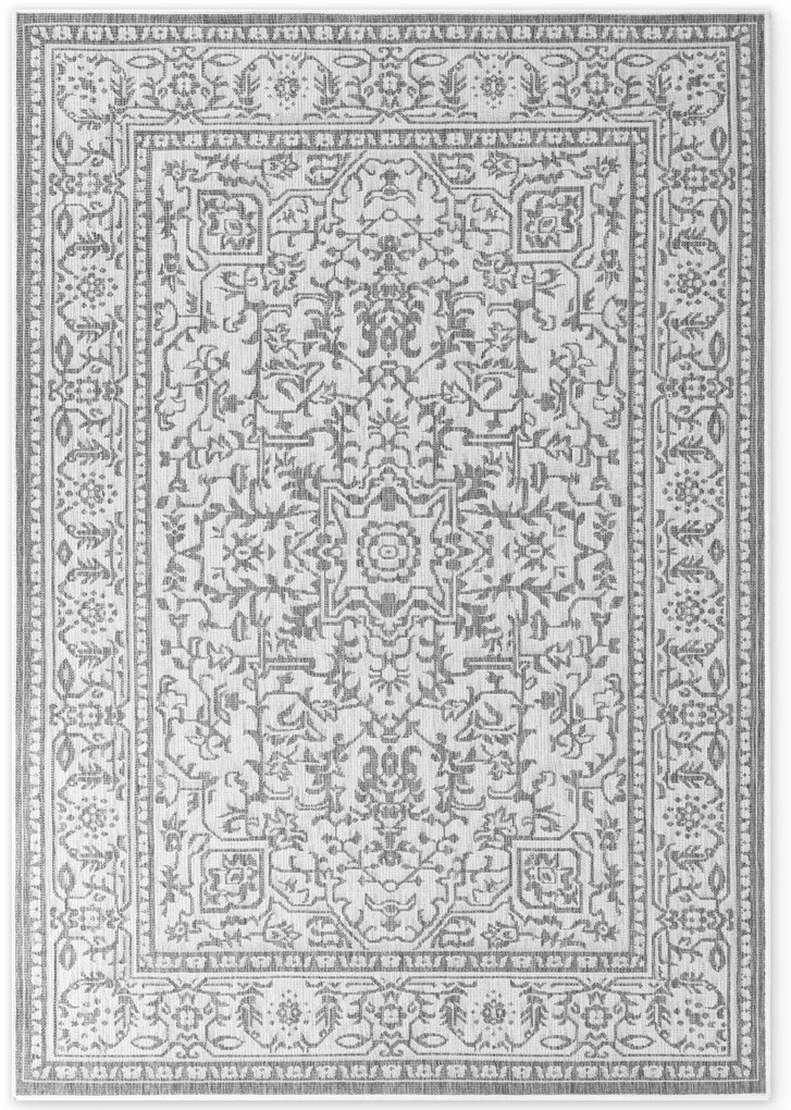 Dywan zewnętrzny dwustronny Duet szaro-kremowy 200 cm x 290 cm