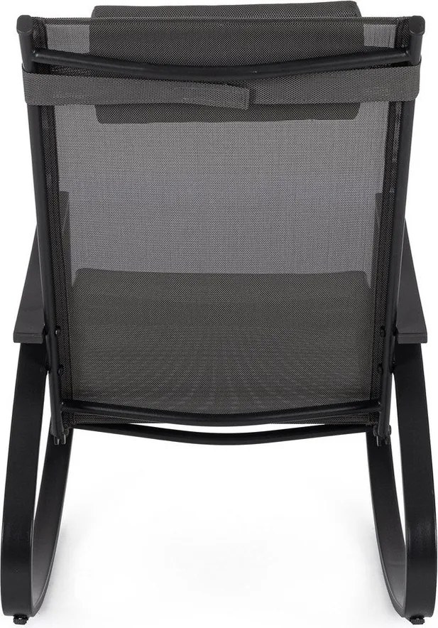 Antracytowy metalowy fotel ogrodowy Ercolano – Bizzotto