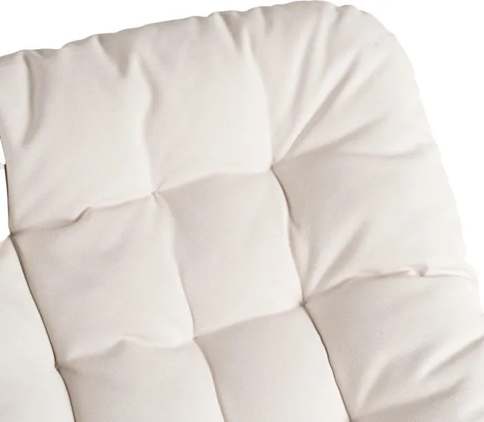 Fotel Bujany Ogrodowy AURORA na Płozach Beżowy Nowoczesny