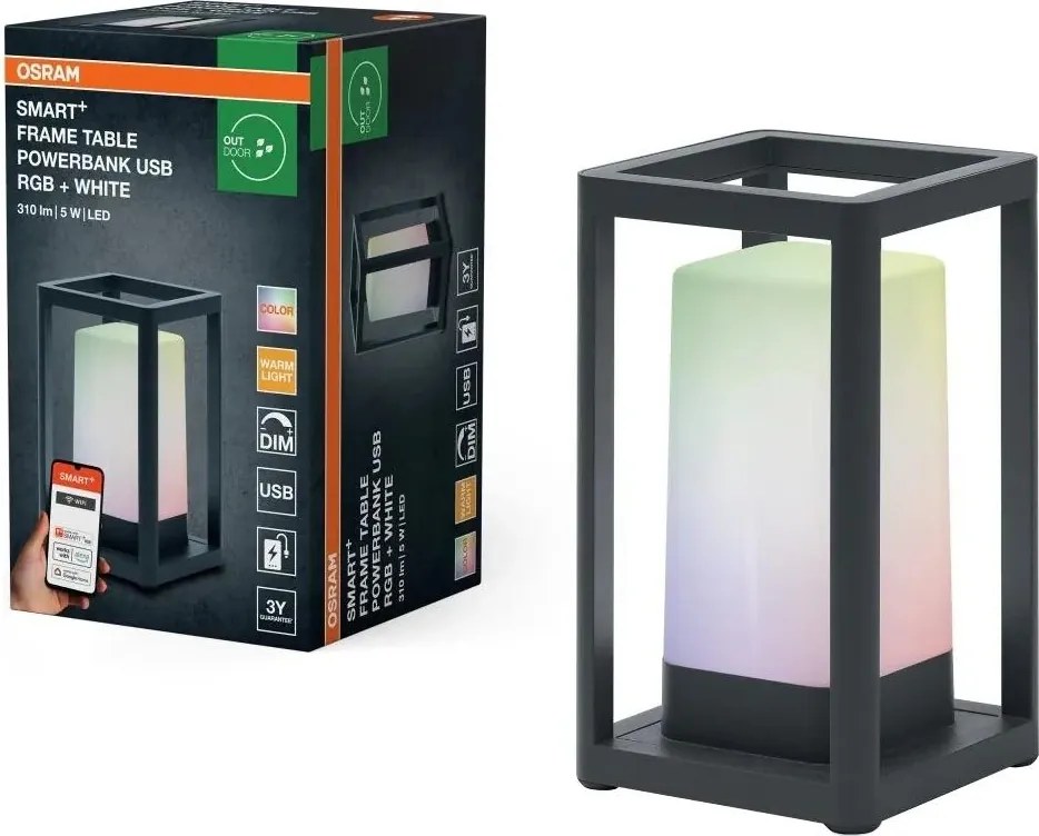 Osram - LED RGBW ściemnialna lampka stołowa SMART LED/5W/5V IP44 Wi-Fi