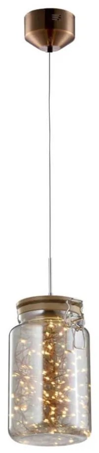 Klausen 142029 - LED lampa JAR LED/5W/230V miedź/drewno