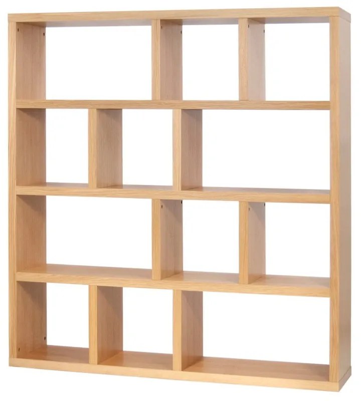 Brązowy regał w dekorze dębu 150x159 cm Berlin – TemaHome
