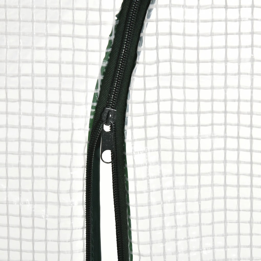 Outsunny Szklarnia przechodnia, 1,80 x 1,00 x 1,68 m, szklarnia foliowa, wytrzymała folia, Biała