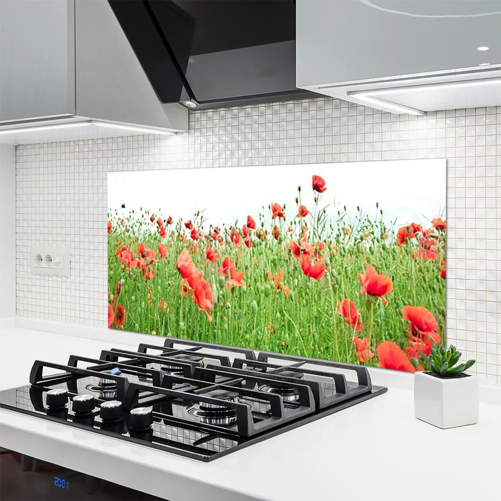 Panel nad blat kuchenny Krwistoczerwone Maki