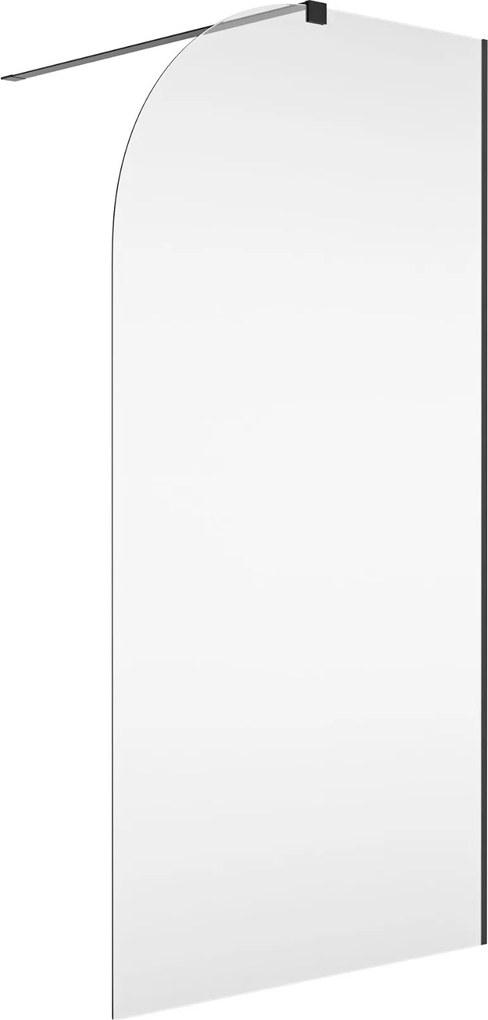 Ścianka prysznicowa WALK IN FIX przezroczysta półokrągła 8 mm MOLIS NATURE Clear Moon MASSI | różne rozmiary : Kolor profili kabiny - złoty szczotkowany, Szerokość ścianki - 70 cm, Typ montażu - WALK in FIX (Do ściany)