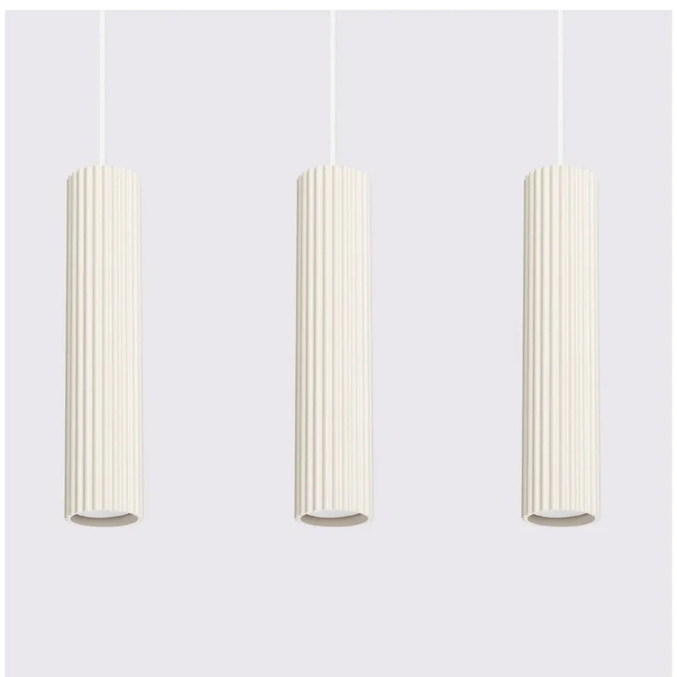 Kremowa lampa wisząca Gleam – Sollux