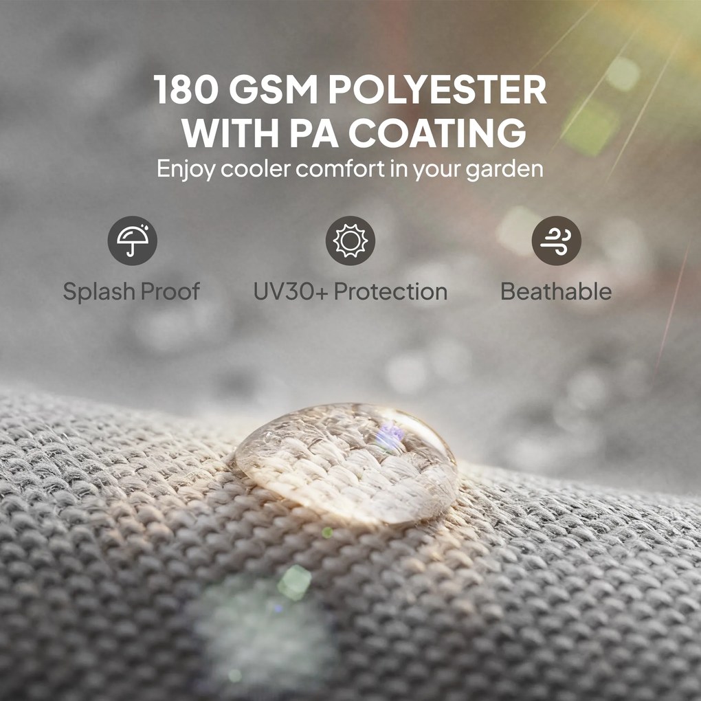 Outsunny Pokrycie zastępcze do pergoli z ochroną UV, żagiel przeciwsłoneczny do zadaszenia tarasu dla pawilonu 3 x 3 m, jasnoszary | Aosom PL