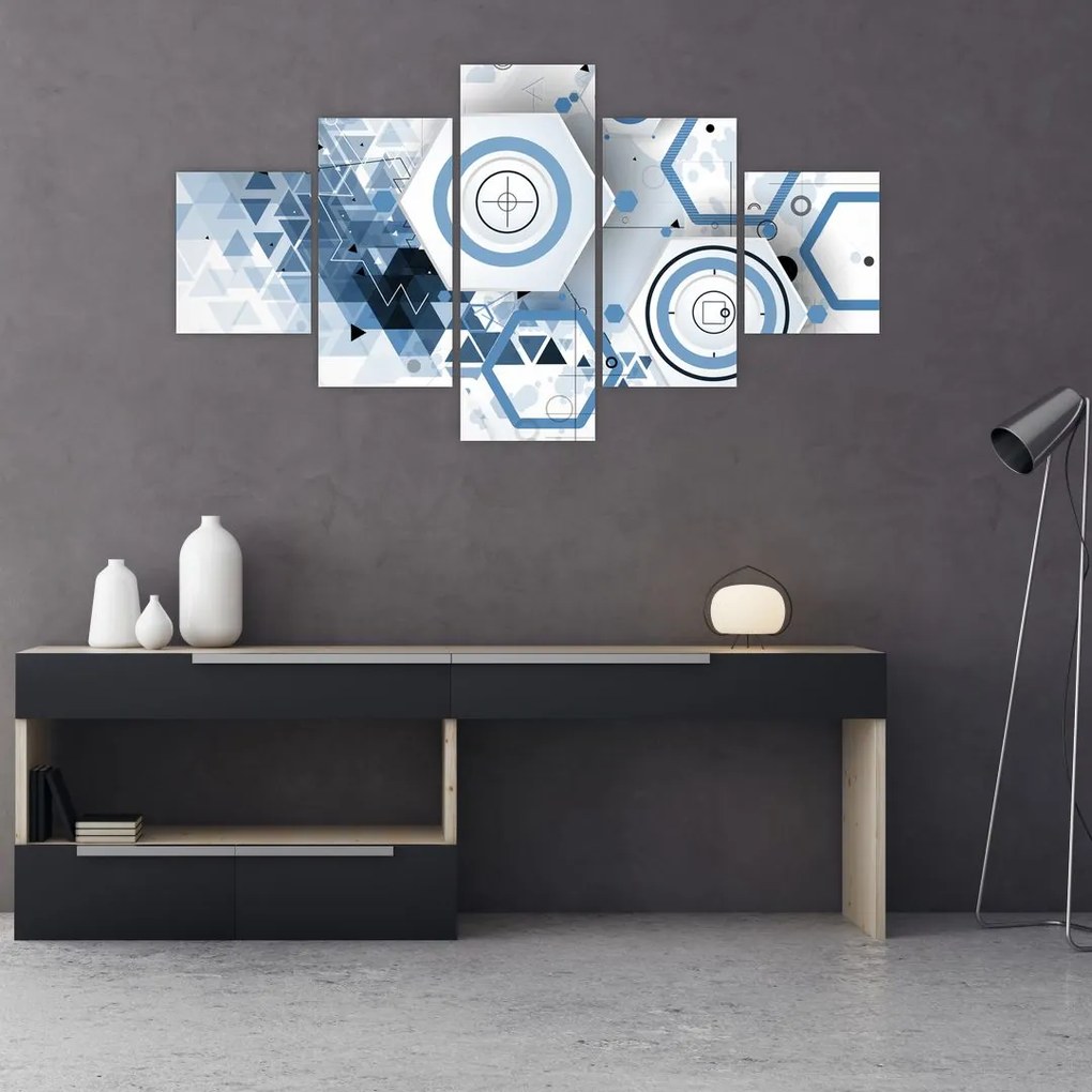 Obraz - Abstrakcja geometryczna (125x70 cm)