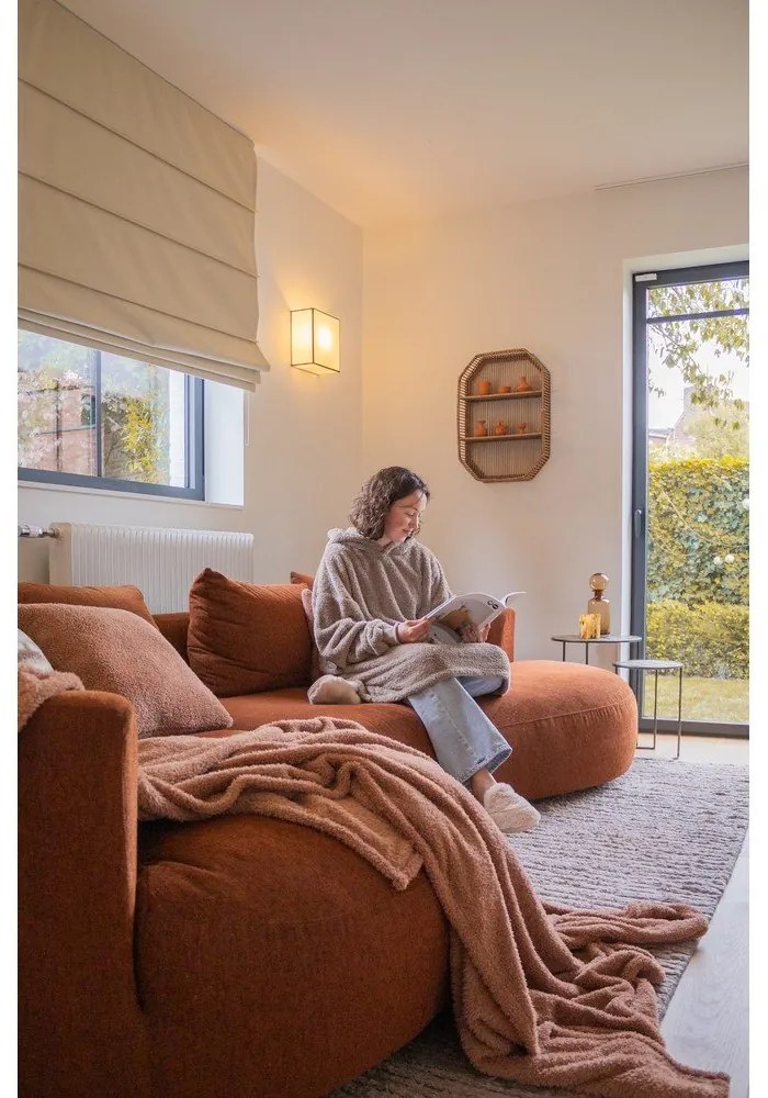 Brązowy koc z mikropluszu 150x200 cm Cocoon – Tiseco Home Studio