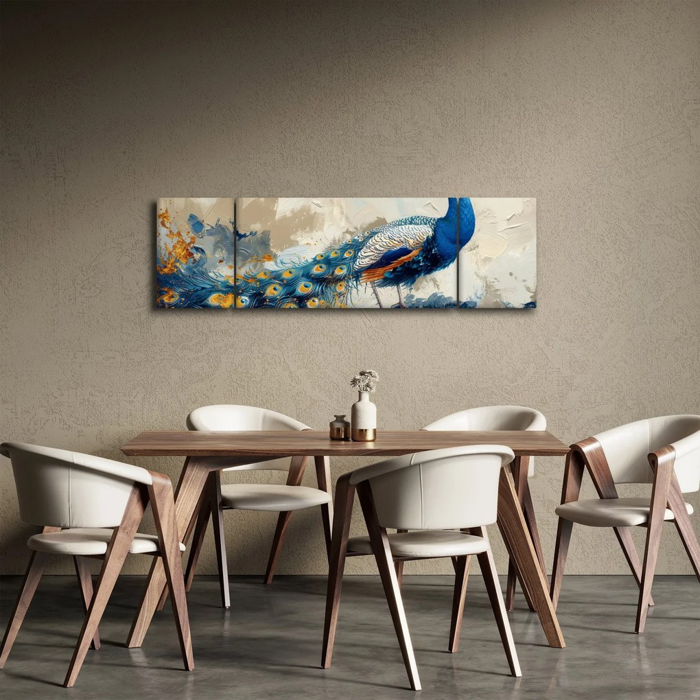 Obraz - Paw, malarstwo (170x50 cm)
