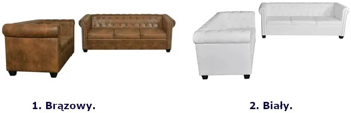 Zestaw 2 sof brązowe do salonu R8-R59