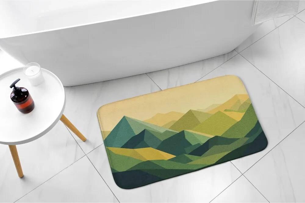 Dywanik do łazienki Dywanik do łazienki Góry Geometryczny
