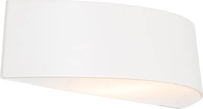 Nowoczesna lampa ścienna zewnętrzna biała IP44 - Caz