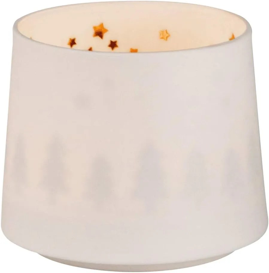 Räder Biały porcelanowy świecznik FIR FOREST