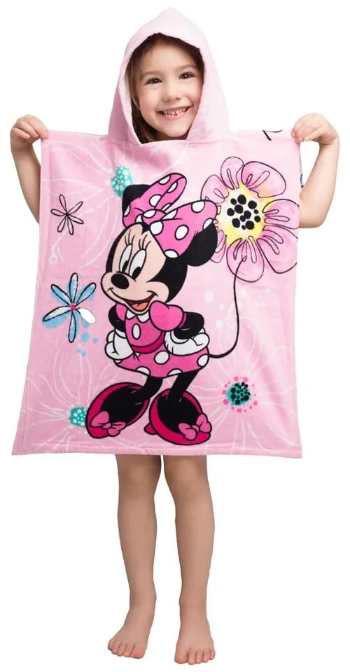 Różowy szlafrok dziecięcy frotte Minnie – Jerry Fabrics