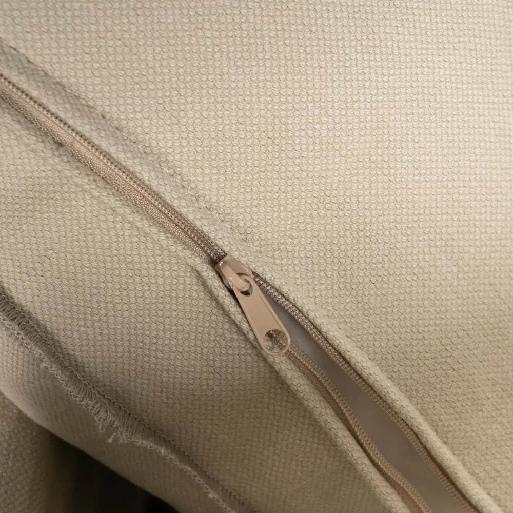 Beżowa lniana sofa 216 cm – Ixia