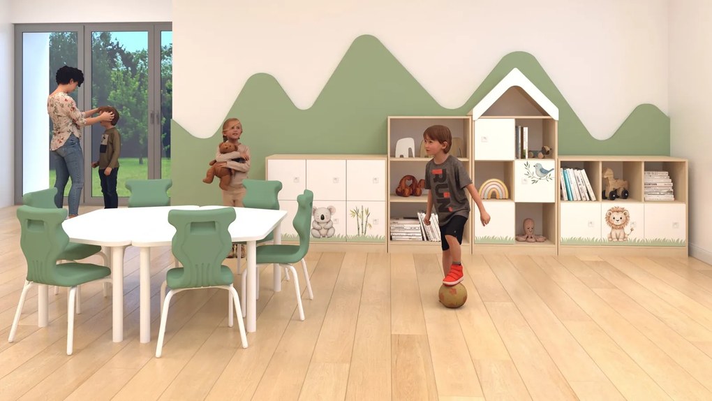 Meble edukacyjne dla dzieci - zestaw żłobkowo-przedszkolny Blox Nature 15